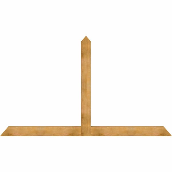 Ekena Millwork Portland Rough Sawn Timber Gable Bracket, Western Red Cedar, 108"W x 63"H x 4"D x 6"F, 14/12 Pitch GBW108X63X0406POR00RWR - main